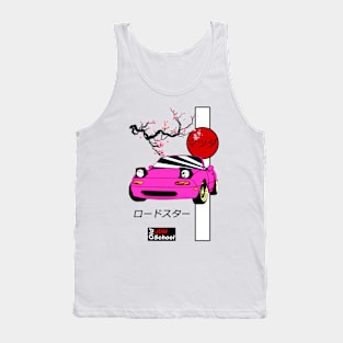 JDM Miata Pink Red Sun Edition Tank Top